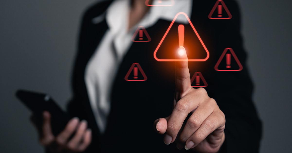 Alerta de error en un servidor tras la pérdida de datos